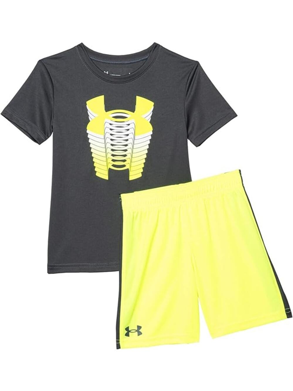 NWT Under Armour Logo Rise Shirt and Shorts Set sz 6